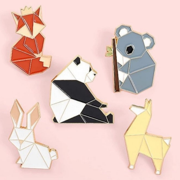 Origami Animal Enamel Pins - Picture 2 of 3